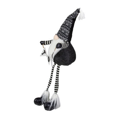 Northlight 30-Inch Black And White Injoyin  Plush Tabletop Christmas Decoration Gnome