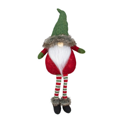 Northlight 25-Inch Plush Red And Green Sitting Tabletop  Christmas Decoration Christmas Gnome