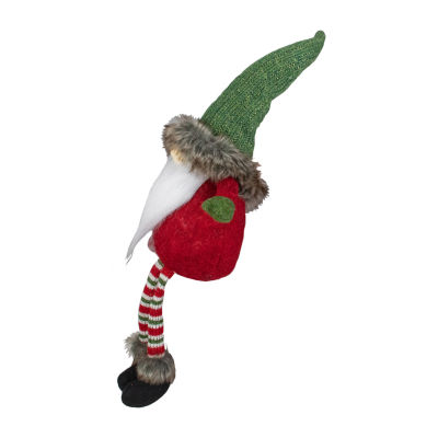 Northlight 25-Inch Plush Red And Green Sitting Tabletop  Christmas Decoration Gnome