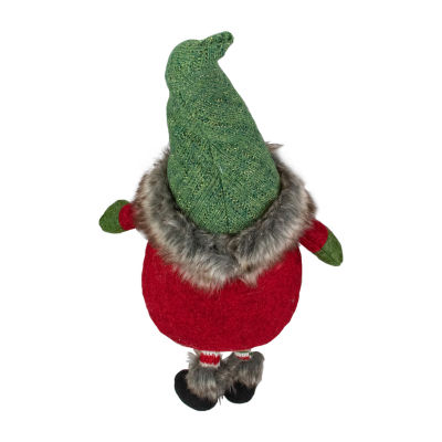 Northlight 25-Inch Plush Red And Green Sitting Tabletop  Christmas Decoration Gnome