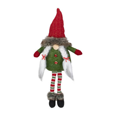 Northlight 25in Red  Green  And White Sitting Tabletop Female  Christmas Decoration Gnome