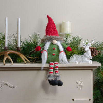 Northlight 25in Red  Green  And White Sitting Tabletop Female  Christmas Decoration Christmas Gnome