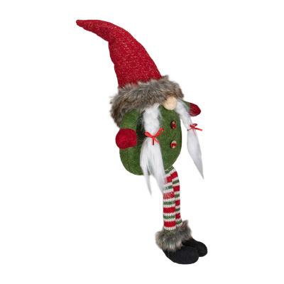 Northlight 25in Red  Green  And White Sitting Tabletop Female  Christmas Decoration Gnome