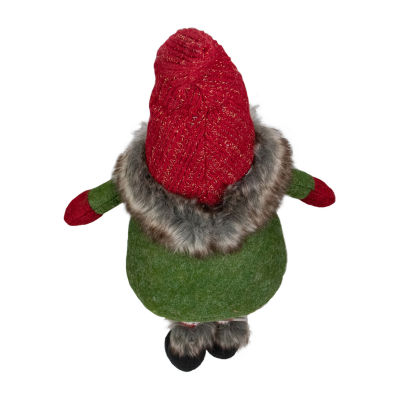 Northlight 25in Red  Green  And White Sitting Tabletop Female  Christmas Decoration Gnome