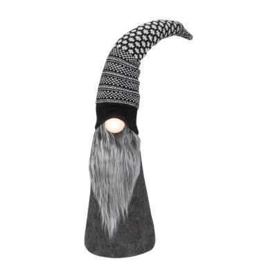 Northlight 20in Led Lighted Black And White  Christmas Christmas Gnome