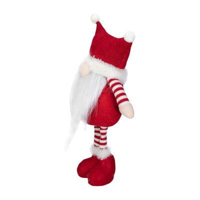 Northlight 18.5in Plush Red And White Standing Tabletop  Christmas Decoration Gnome