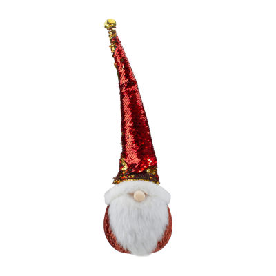 Northlight 20in Gold Sequin With A Pointed Winter Hat Christmas Tabletop Decor Santa Figurine