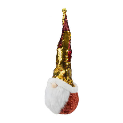 Northlight 20in Gold Sequin With A Pointed Winter Hat Christmas Tabletop Decor Santa Figurine