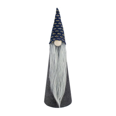 Northlight 20in Gray And Blue Cone  Christmas Tabletop Decor Gnome