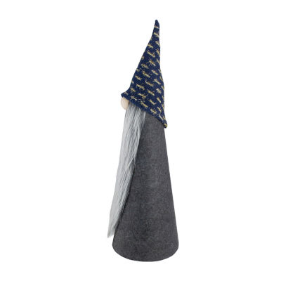 Northlight 20in Gray And Blue Cone  Christmas Tabletop Decor Gnome