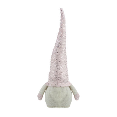 Northlight 16in Pink  Ivory And Silver Plump Christmas Christmas Gnome