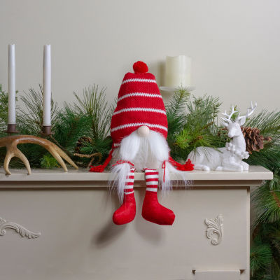 Northlight 18-Inch Red And White Plush Tabletop Sitting Christmas Gnome
