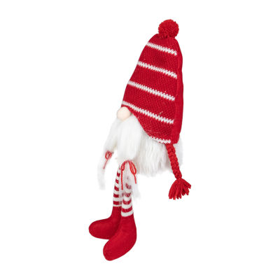 Northlight 18-Inch Red And White Plush Tabletop Sitting Christmas Christmas Gnome