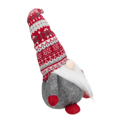 Northlight 17-Inch Red  Gray  And White Lodge-Style Tabletop  Christmas Decoration Christmas Gnome