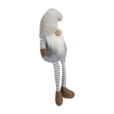 Northlight 7.5in Gray And Beige Sitting Girl Christmas Christmas Gnome