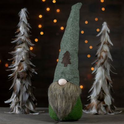 Northlight 21-Inch Green And Brown Weighted Christmas Tree  Tabletop Gnome