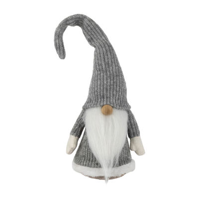 Northlight 14in Gray And White Standing Christmas  Tabletop Decoration Gnome