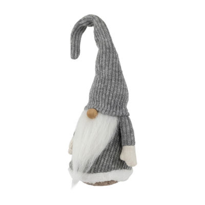 Northlight 14in Gray And White Standing Christmas  Tabletop Decoration Gnome