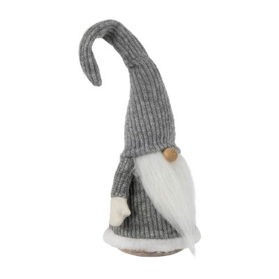 Northlight 14in Gray And White Standing Christmas  Tabletop Decoration Christmas Gnome