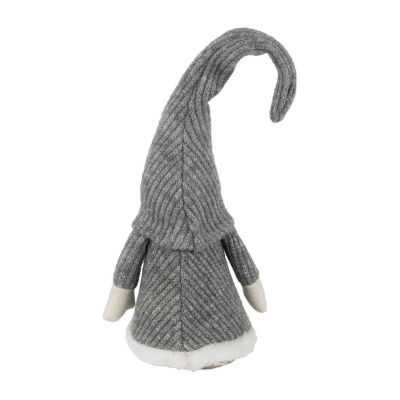 Northlight 14in Gray And White Standing Christmas  Tabletop Decoration Gnome