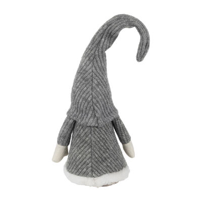 Northlight 14in Gray And White Standing Christmas  Tabletop Decoration Christmas Gnome