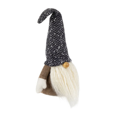 Northlight 11in Brown And White Standing Christmas  Tabletop Decor Christmas Gnome