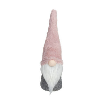 Northlight 11in Pink And Gray Standing  Christmas Decoration Gnome