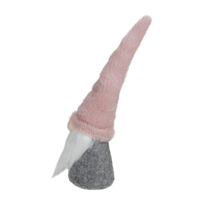 Northlight 11in Pink And Gray Standing  Christmas Decoration Gnome