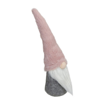 Northlight 11in Pink And Gray Standing  Christmas Decoration Gnome