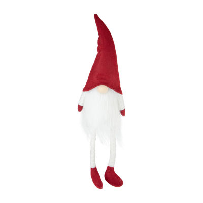 Northlight 20in Lighted Red And White Sitting  Tabletop Christmas Decoration Gnome