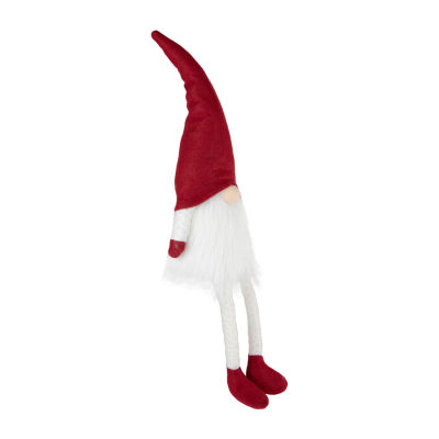 Northlight 20in Lighted Red And White Sitting  Tabletop Christmas Decoration Gnome