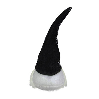 Northlight 12-Inch Black And White Plush Sitting Christmas  Tabletop Decoration Gnome