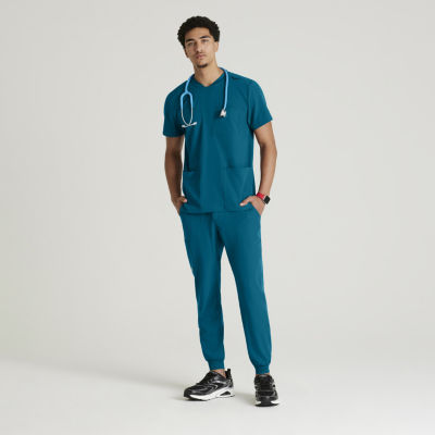 Skechers Skp572 Structure 3-Pocket Jogger Mens Short Tag Free Stretch Fabric Moisture Wicking Scrub Pant