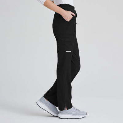Skechers Skp623 Gamma 6-Pocket Mid-Rise Tapered Leg Womens Plus Tall Tag Free Stretch Fabric Moisture Wicking Scrub Pant