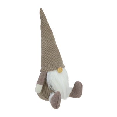 Northlight 10in Brown And White Sitting  Christmas Tabletop Decoration Gnome