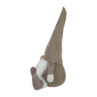 Northlight 10in Brown And White Sitting  Christmas Tabletop Decoration Gnome