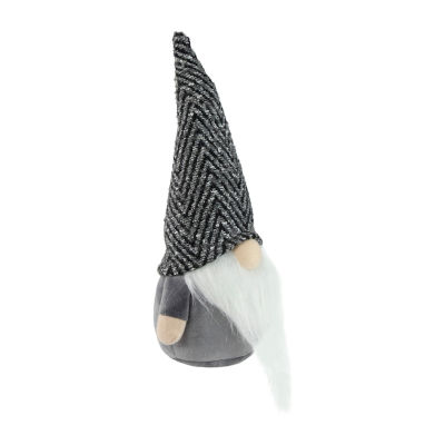 Northlight 12in Gray And White Standing  Tabletop Christmas Decoration Gnome