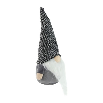 Northlight 12in Gray And White Standing  Tabletop Christmas Decoration Christmas Gnome