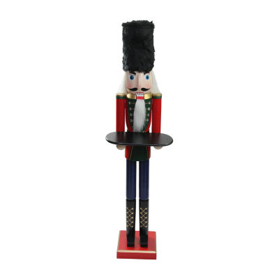 Northlight 48.25in Red And Black Butler  With Tray Christmas Nutcracker