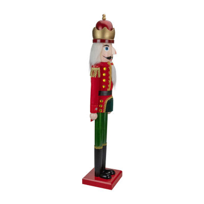 Northlight 35.5in Red And Green Velvet Wooden  King Christmas Nutcracker