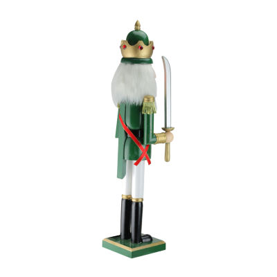 Northlight 24in Green And Gold  King With Sword Christmas Nutcracker