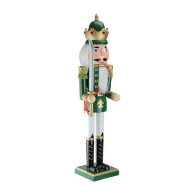 Northlight 24in Green And Gold  King With Sword Christmas Nutcracker
