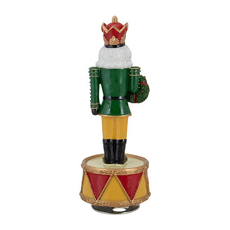 Northlight 8.25in Musical Revolving Christmas Nutcracker, One Size, Green