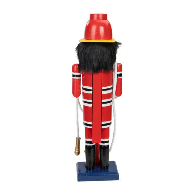 Northlight 14 Red Wooden Fireman With Hose Christmas Nutcracker