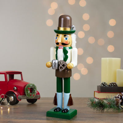 Northlight 14in Green And Cream Wooden German Christmas Nutcracker