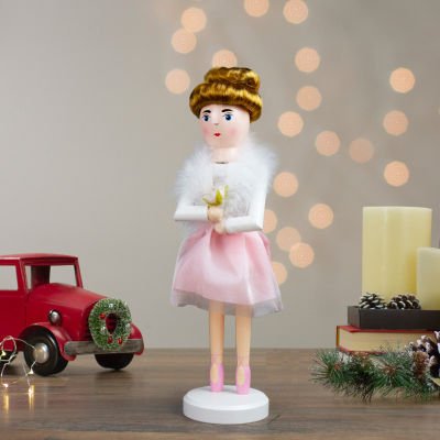 Northlight 14in Pink Wooden  Ballerina Christmas Nutcracker