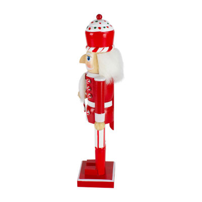 Northlight 14in Red And White Wooden Candy Cane King Christmas Nutcracker