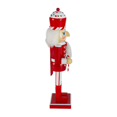 Northlight 14in Red And White Wooden Candy Cane King Christmas Nutcracker