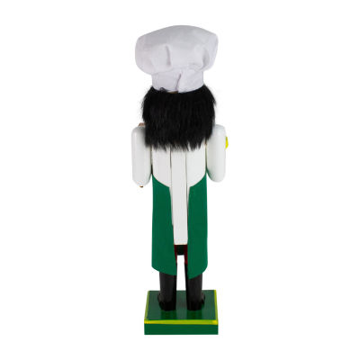 Northlight 14in Green And White Wooden  Pizza Maker Christmas Nutcracker