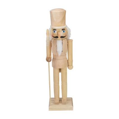 Northlight 15in Unfinished Paintable Wooden  With Scepter Christmas Nutcracker